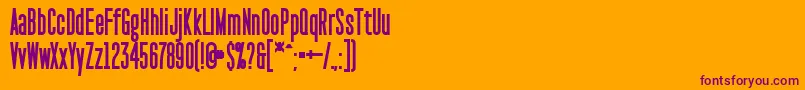 PaktCondensedBlack Font – Purple Fonts on Orange Background