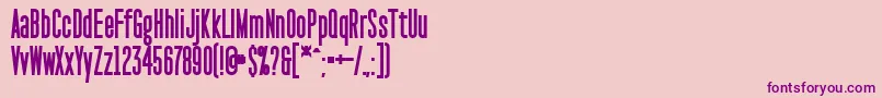 PaktCondensedBlack Font – Purple Fonts on Pink Background