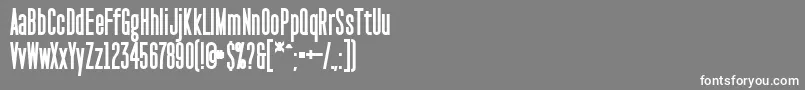 フォントPaktCondensedBlack – 灰色の背景に白い文字