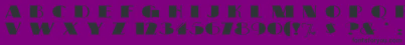 Bigapple-Schriftart – Schwarze Schriften auf violettem Hintergrund