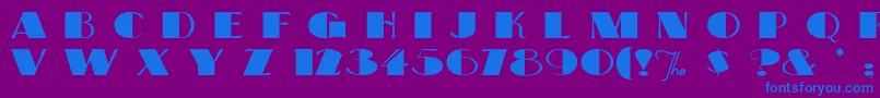 Bigapple Font – Blue Fonts on Purple Background