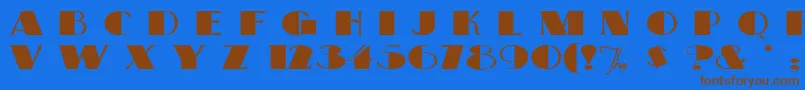 Bigapple Font – Brown Fonts on Blue Background