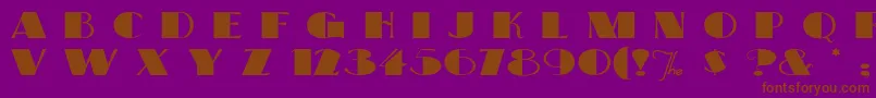 フォントBigapple – 紫色の背景に茶色のフォント