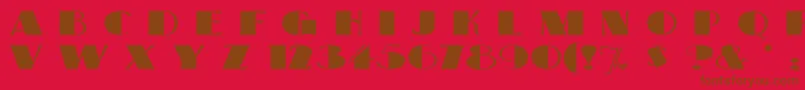 Bigapple Font – Brown Fonts on Red Background
