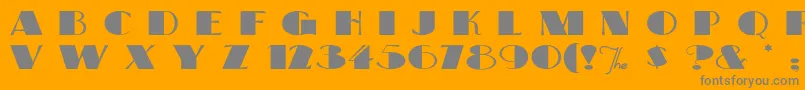 Bigapple Font – Gray Fonts on Orange Background