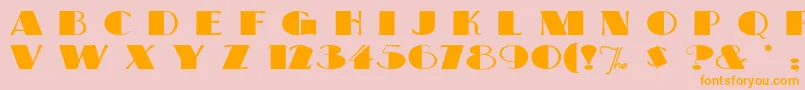 Bigapple Font – Orange Fonts on Pink Background