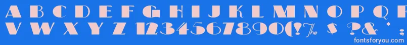 Bigapple Font – Pink Fonts on Blue Background