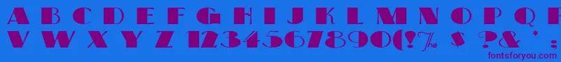 Bigapple Font – Purple Fonts on Blue Background