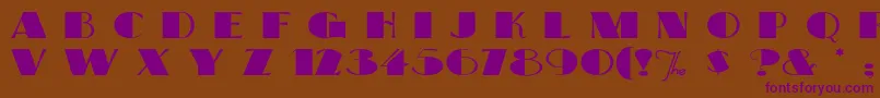 Bigapple Font – Purple Fonts on Brown Background