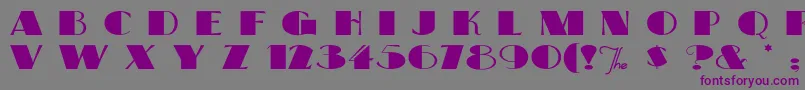 フォントBigapple – 紫色のフォント、灰色の背景