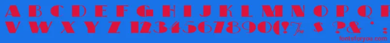Bigapple Font – Red Fonts on Blue Background
