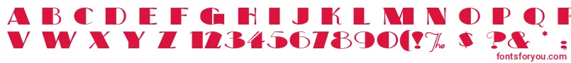 フォントBigapple – 白い背景に赤い文字