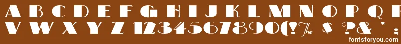 フォントBigapple – 茶色の背景に白い文字