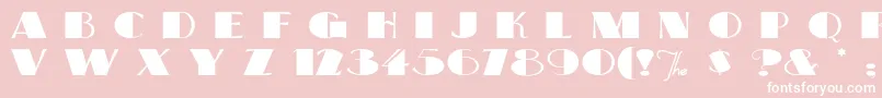 Bigapple-fontti – valkoiset fontit vaaleanpunaisella taustalla