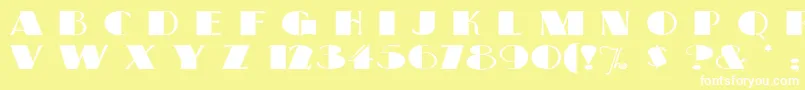 フォントBigapple – 黄色い背景に白い文字