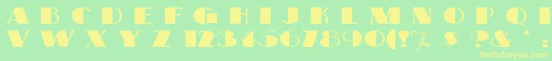 Bigapple Font – Yellow Fonts on Green Background