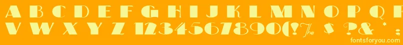 Bigapple Font – Yellow Fonts on Orange Background