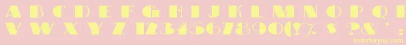 Bigapple Font – Yellow Fonts on Pink Background