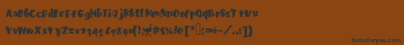 Шрифт Fastostrich – чёрные шрифты на коричневом фоне