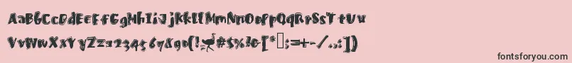 Шрифт Fastostrich – чёрные шрифты на розовом фоне