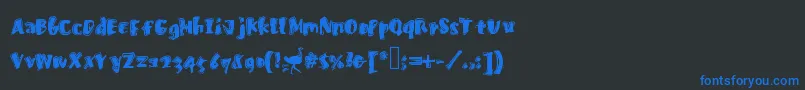 Шрифт Fastostrich – синие шрифты на чёрном фоне