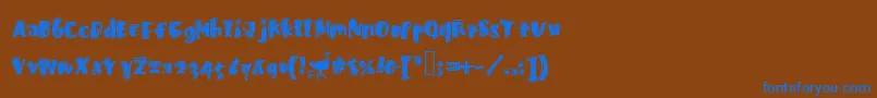 Fastostrich Font – Blue Fonts on Brown Background