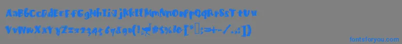 Шрифт Fastostrich – синие шрифты на сером фоне