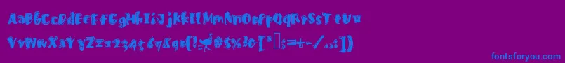 Шрифт Fastostrich – синие шрифты на фиолетовом фоне