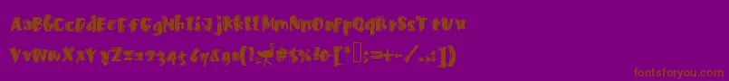 Fastostrich-fontti – ruskeat fontit violetilla taustalla