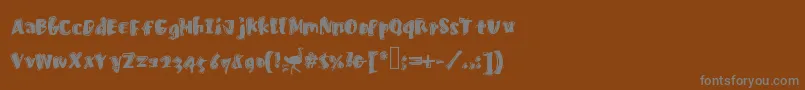 Шрифт Fastostrich – серые шрифты на коричневом фоне