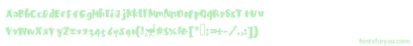 Fastostrich-fontti – vihreät fontit valkoisella taustalla