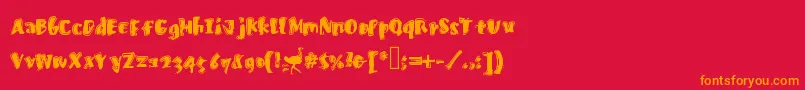 Шрифт Fastostrich – оранжевые шрифты на красном фоне