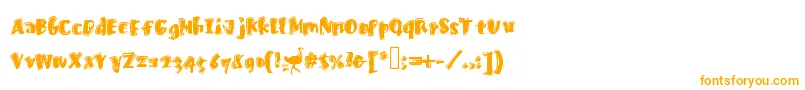 Fastostrich-fontti – oranssit fontit valkoisella taustalla