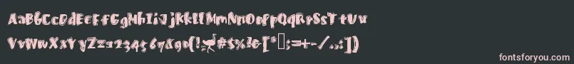 Шрифт Fastostrich – розовые шрифты на чёрном фоне