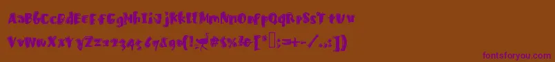 Шрифт Fastostrich – фиолетовые шрифты на коричневом фоне