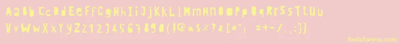 Crewhassanpositive Font – Yellow Fonts on Pink Background