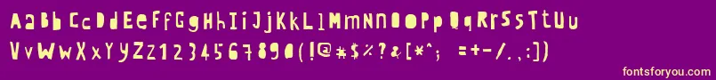 Crewhassanpositive Font – Yellow Fonts on Purple Background