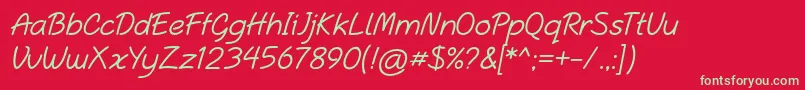 Dunkirk Font – Green Fonts on Red Background