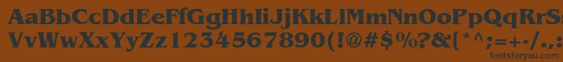 Agbenguiatcyr-Schriftart – Schwarze Schriften auf braunem Hintergrund