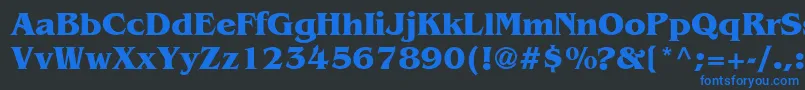 Agbenguiatcyr Font – Blue Fonts on Black Background