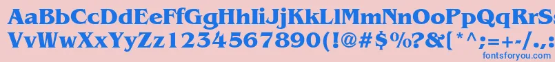 Agbenguiatcyr Font – Blue Fonts on Pink Background