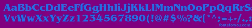 Agbenguiatcyr Font – Blue Fonts on Purple Background