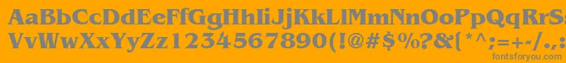 Agbenguiatcyr Font – Gray Fonts on Orange Background