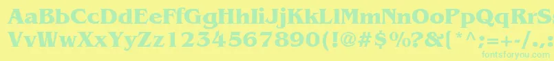 Agbenguiatcyr Font – Green Fonts on Yellow Background