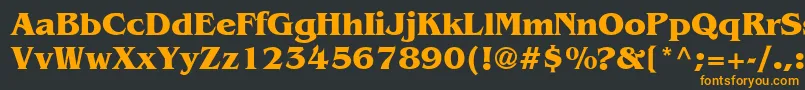 Agbenguiatcyr Font – Orange Fonts on Black Background