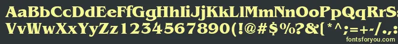 Agbenguiatcyr Font – Yellow Fonts on Black Background