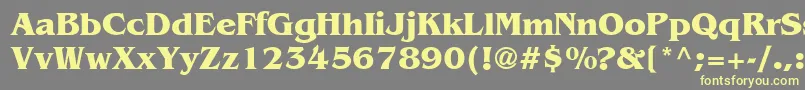 Agbenguiatcyr Font – Yellow Fonts on Gray Background