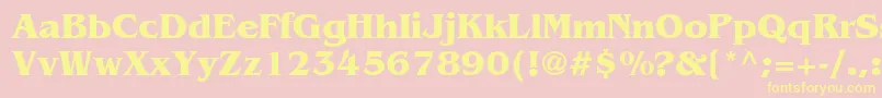 Agbenguiatcyr Font – Yellow Fonts on Pink Background