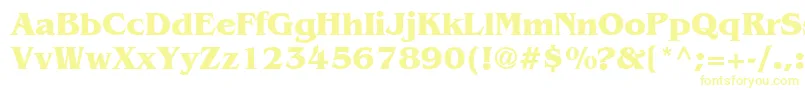 Agbenguiatcyr Font – Yellow Fonts on White Background