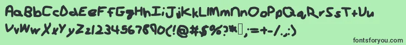 fuente Strikeapose – Fuentes Negras Sobre Fondo Verde